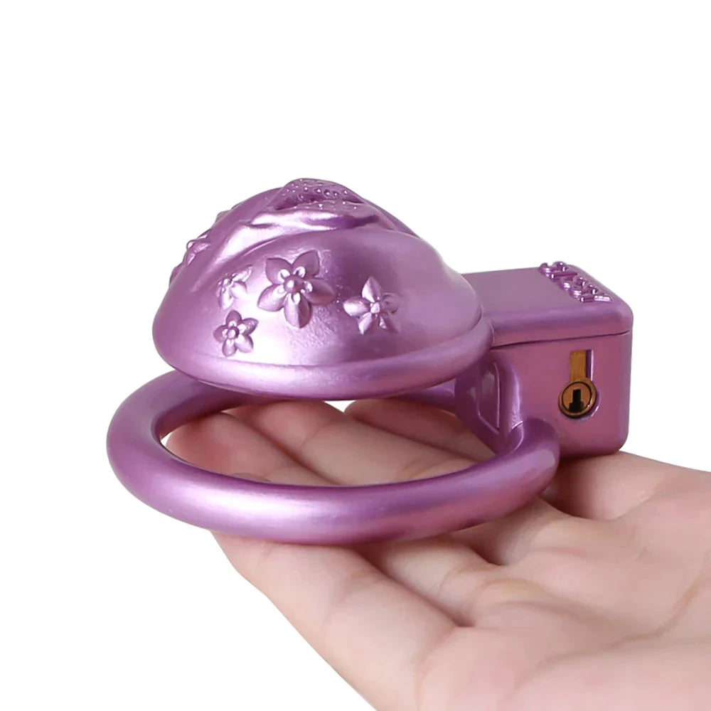 Pink Clit Chastity Cage For Sissy - SpikedChastity