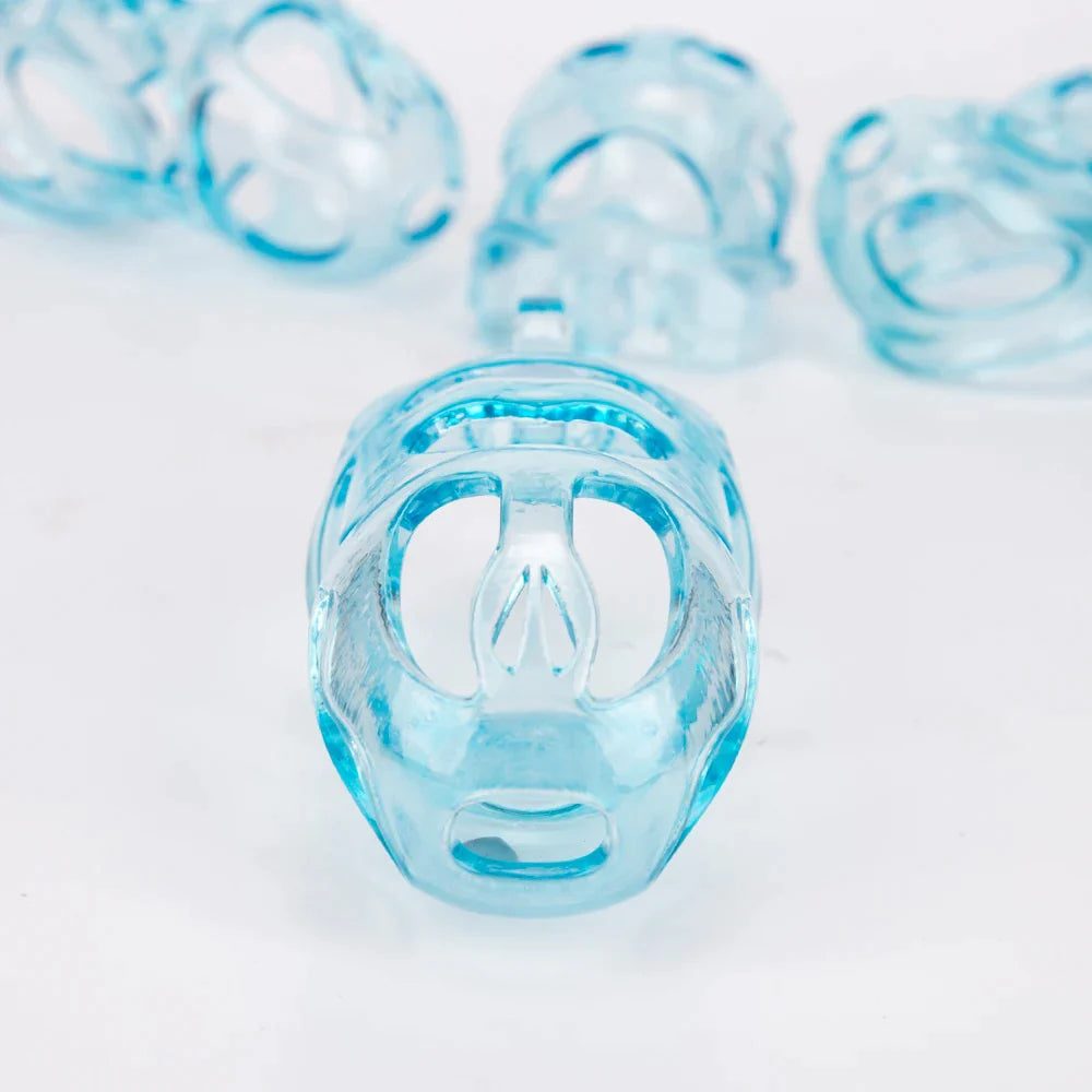 3D Printed Ice Blue Cobra Chastity Cage - SpikedChastity