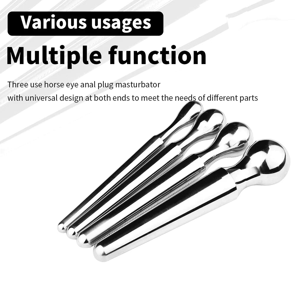 Metal Butt Plug Horse Eye Stick Dilator Urethral Sounding Catheter Anal Plug For Gay