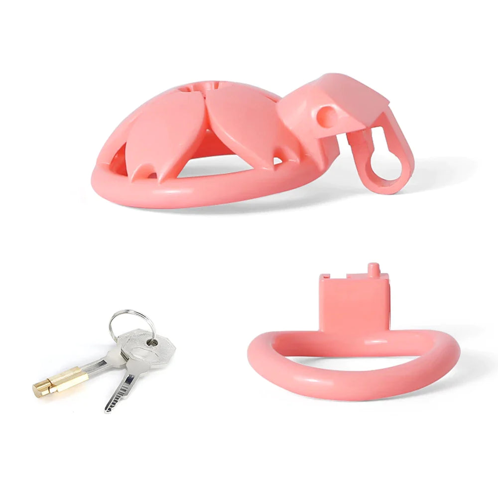 Small Sakura Flat Chastity Cage - SpikedChastity