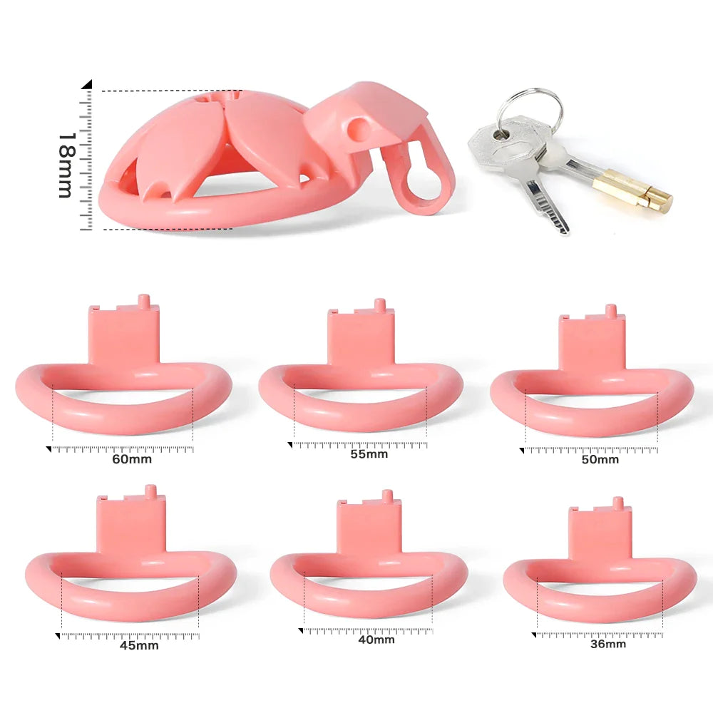 Small Sakura Flat Chastity Cage - SpikedChastity