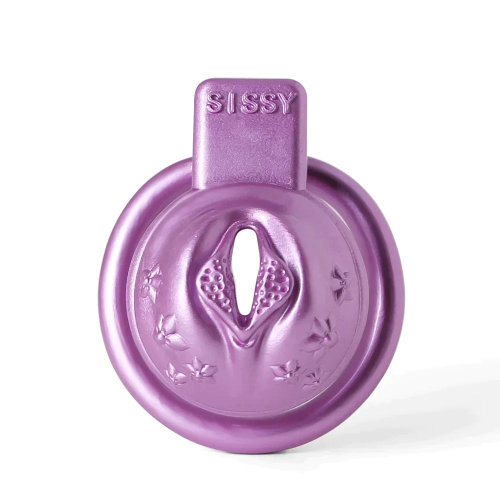 Purple Clit Chastity Cage For Sissy - SpikedChastity