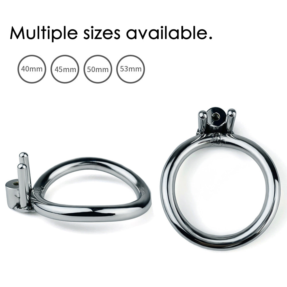 Inverted Chastity Cage With Metal Cylinder - SpikedChastity