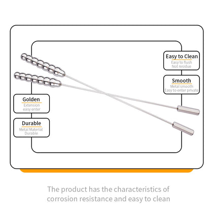 Beaded Thread Metal Urethral Sounding Dilator with Handle Stainless Steel Urethral  Catheter Dilator Penis Plug