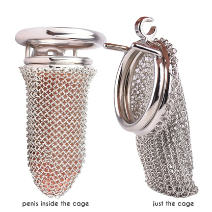 Soft Mesh Penis Sleeve - 110mm - SpikedChastity