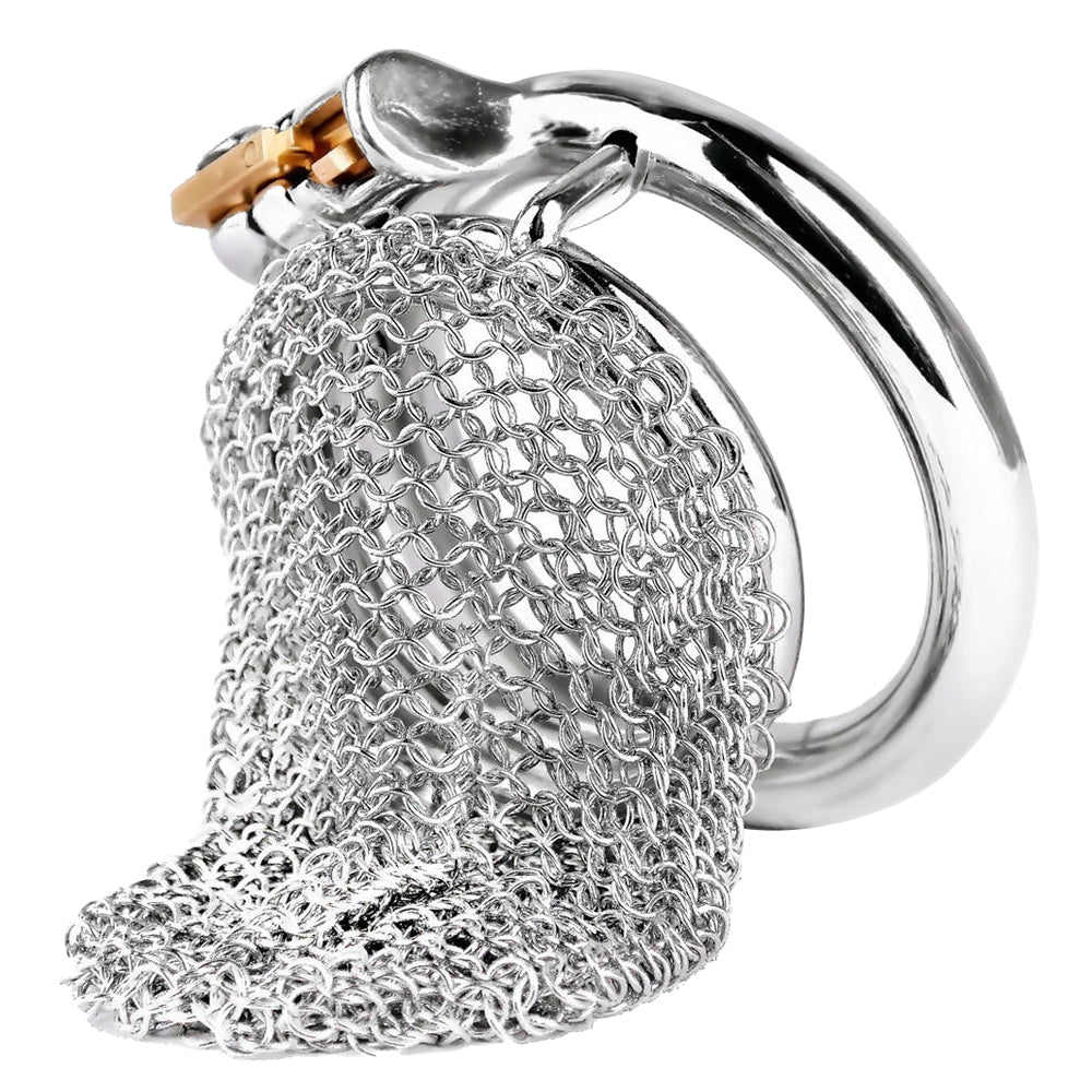 NEW Soft Metal Chastity Cage for Men Hollow Mesh Penis Sleeve - InvertedChastity