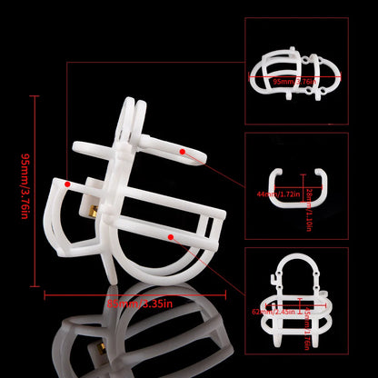 Adjustable Full Covered Cock Cage Ball Scrotum Restraint - SpikedChastity