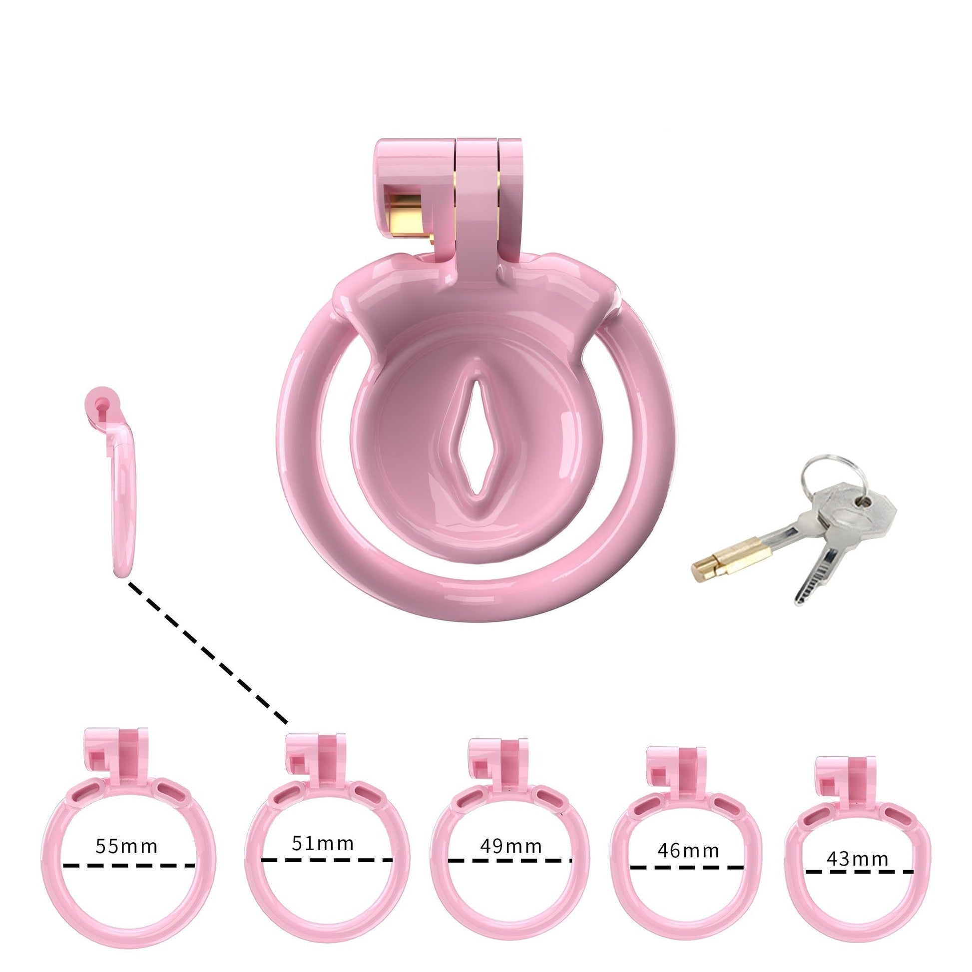 Tiny Sissy Negative Chastity Cage Set - SpikedChastity