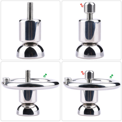 Inverted Chastity Cage With Metal Cylinder - SpikedChastity