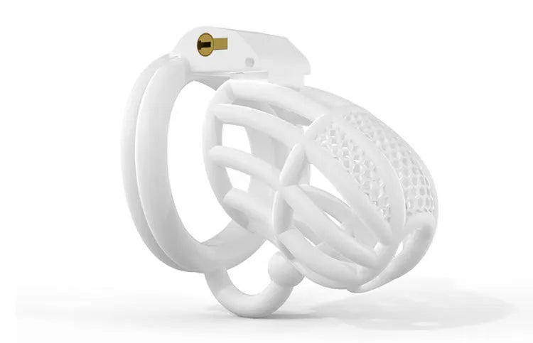 V2.0 Breathable Cobra Chastity Cage with 4 Penis Rings - SpikedChastity