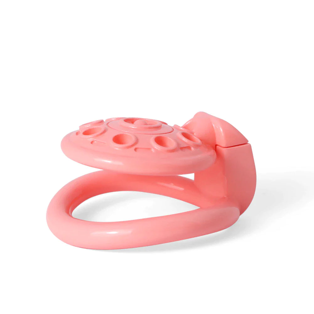 3D Printed UFO Small Flat Chastity Cage - SpikedChastity