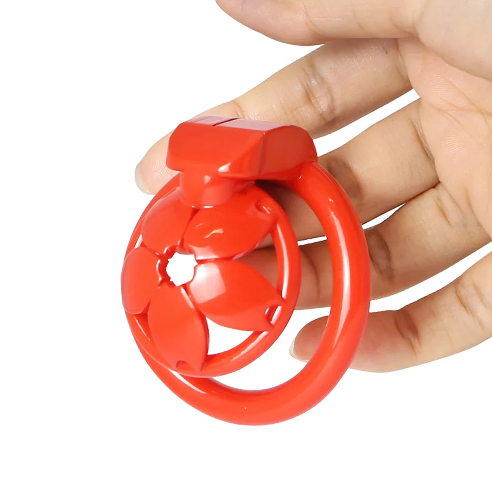 Small Sakura Flat Chastity Cage - SpikedChastity