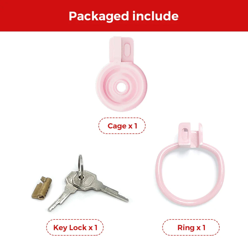 Donut Sweety Pink Chastity Cage - SpikedChastity