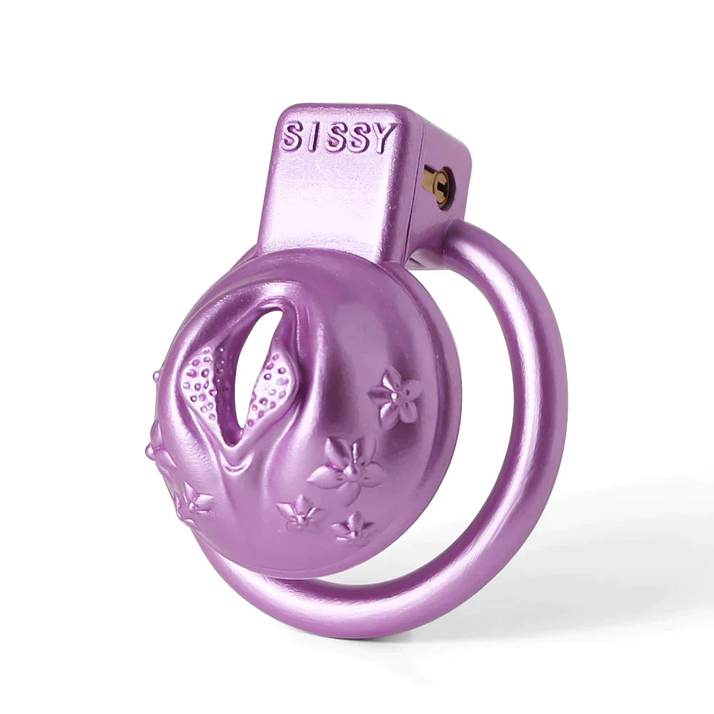 Pink Clit Chastity Cage For Sissy - SpikedChastity