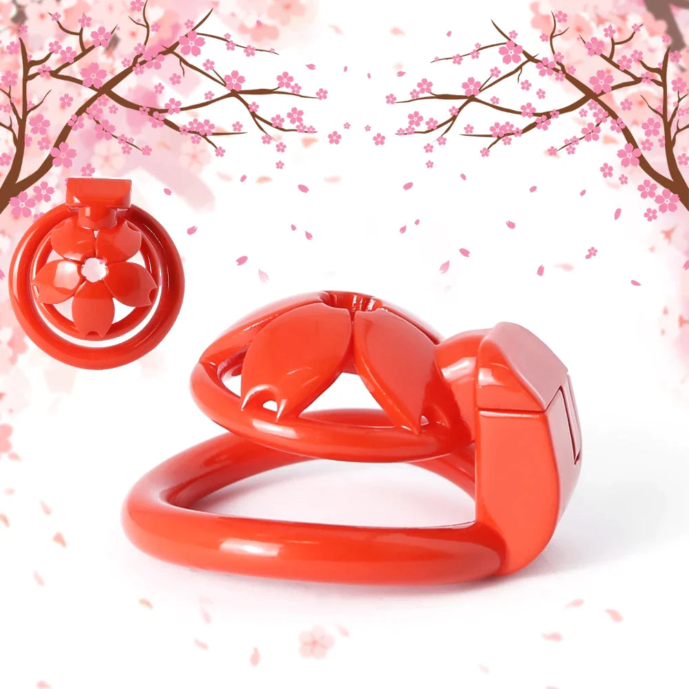 Small Sakura Flat Chastity Cage - SpikedChastity