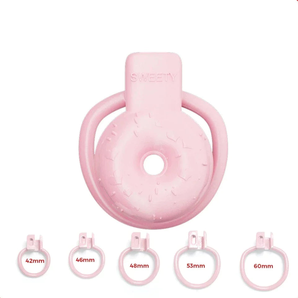 Donut Sweety Pink Chastity Cage - SpikedChastity