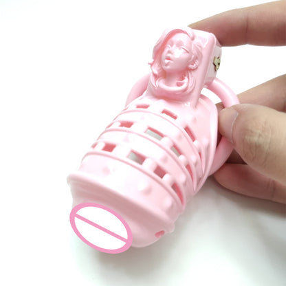 Pink Spiked Clit Chastity Cage from Micro to Large Size - SpikedChastity