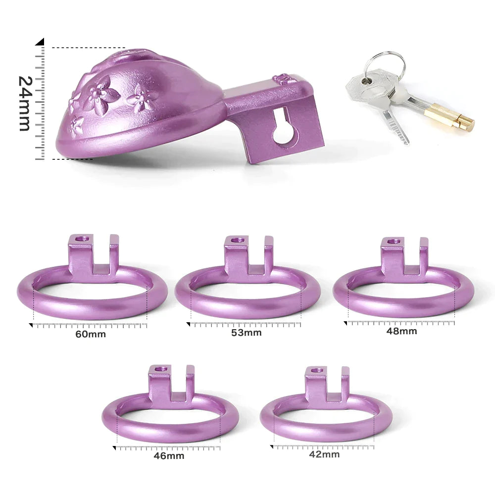 Pink Clit Chastity Cage For Sissy - SpikedChastity