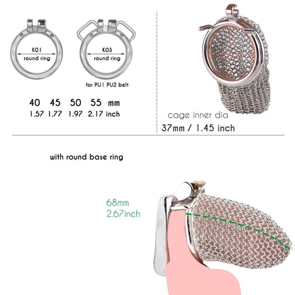 Soft Mesh Penis Sleeve - 68mm - SpikedChastity