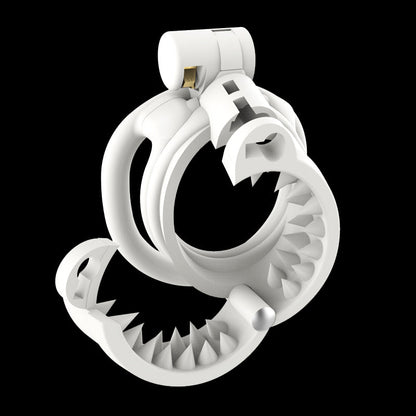 NEW Resin Spiked Chastity Cage with Removable Cap - White - SpikedChastity