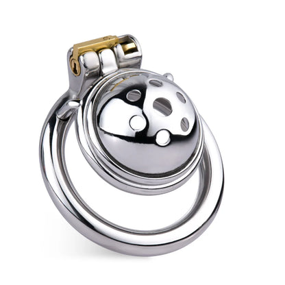 Hemisphere Tiny Chastity Cage with Detachable Metal Urethral Catheter