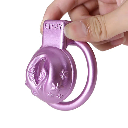 Pink Clit Chastity Cage For Sissy - SpikedChastity