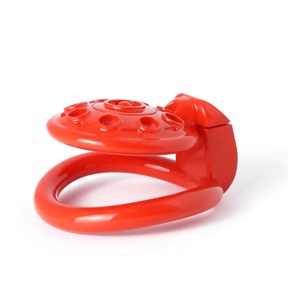 3D Printed UFO Small Flat Chastity Cage - SpikedChastity