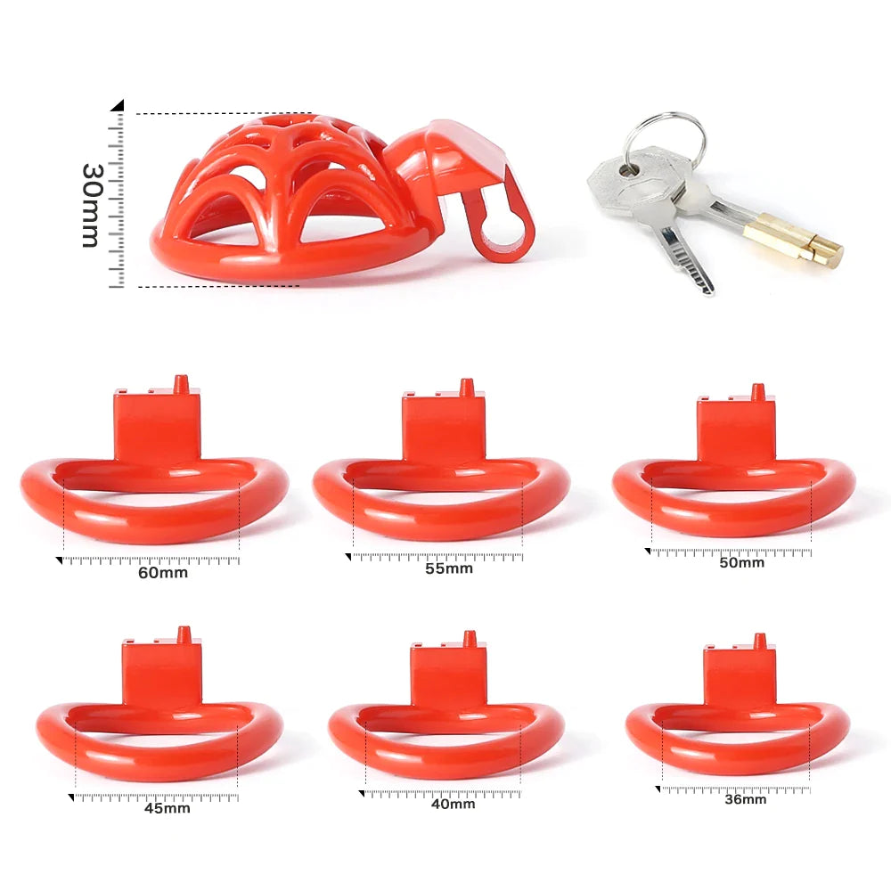 Micro Spidernet 3D Printed Chastity Cage - SpikedChastity