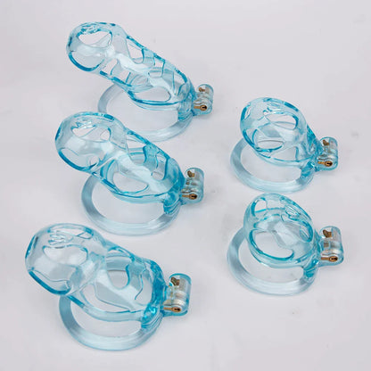 3D Printed Ice Blue Cobra Chastity Cage - SpikedChastity