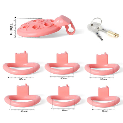 3D Printed UFO Small Flat Chastity Cage - SpikedChastity