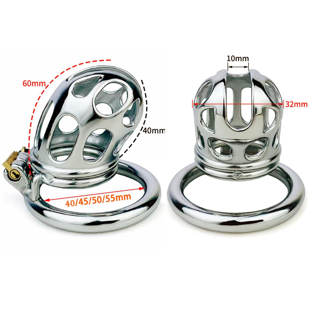 Metal Cobra Chastity Cage For Men - SpikedChastity