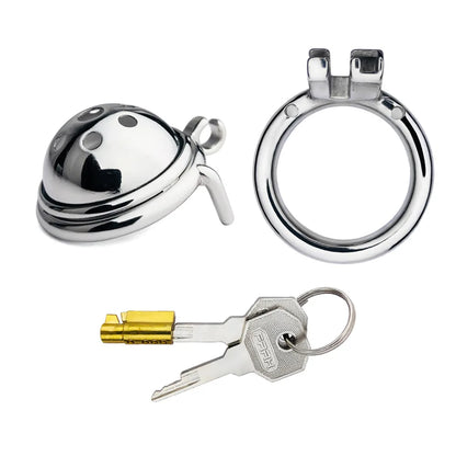 Hemisphere Small Chastity Cage with Detachable Metal Catheter