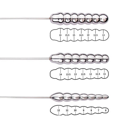 Beaded Thread Metal Urethral Sounding Dilator with Handle Stainless Steel Urethral  Catheter Dilator Penis Plug