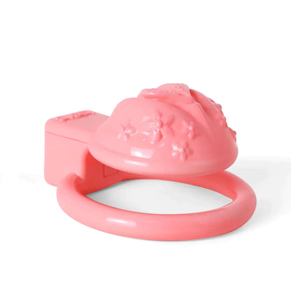 Pink Clit Chastity Cage For Sissy - SpikedChastity