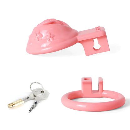 Pink Clit Chastity Cage For Sissy - SpikedChastity