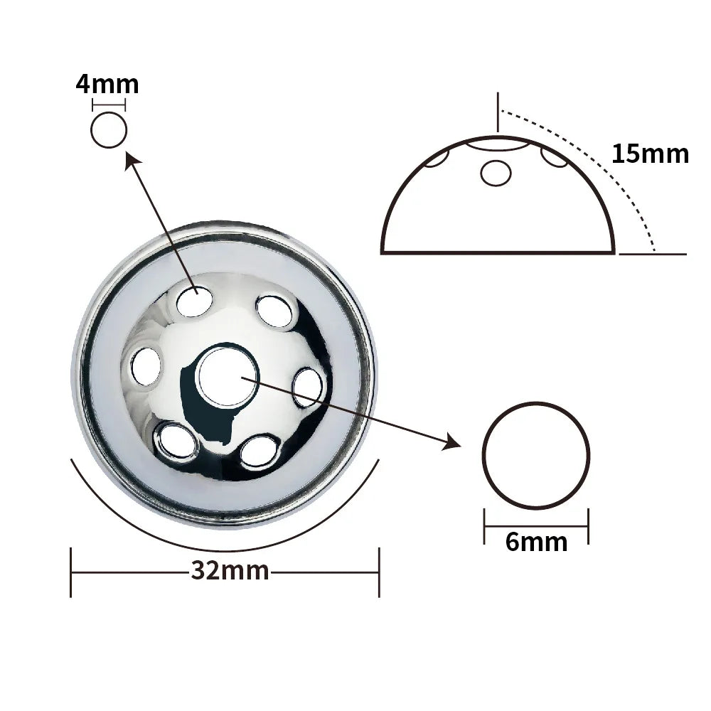 Hemisphere Small Chastity Cage with Detachable Metal Catheter