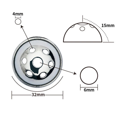 Hemisphere Small Chastity Cage with Detachable Metal Catheter