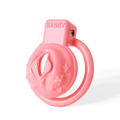 Pink Clit Chastity Cage For Sissy - SpikedChastity