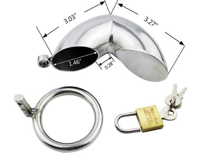 Full Covered Metal Chastity Cage Penis Sleeve for Men - SpikedChastity