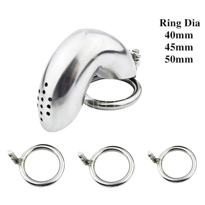 Full Covered Metal Chastity Cage Penis Sleeve for Men - SpikedChastity