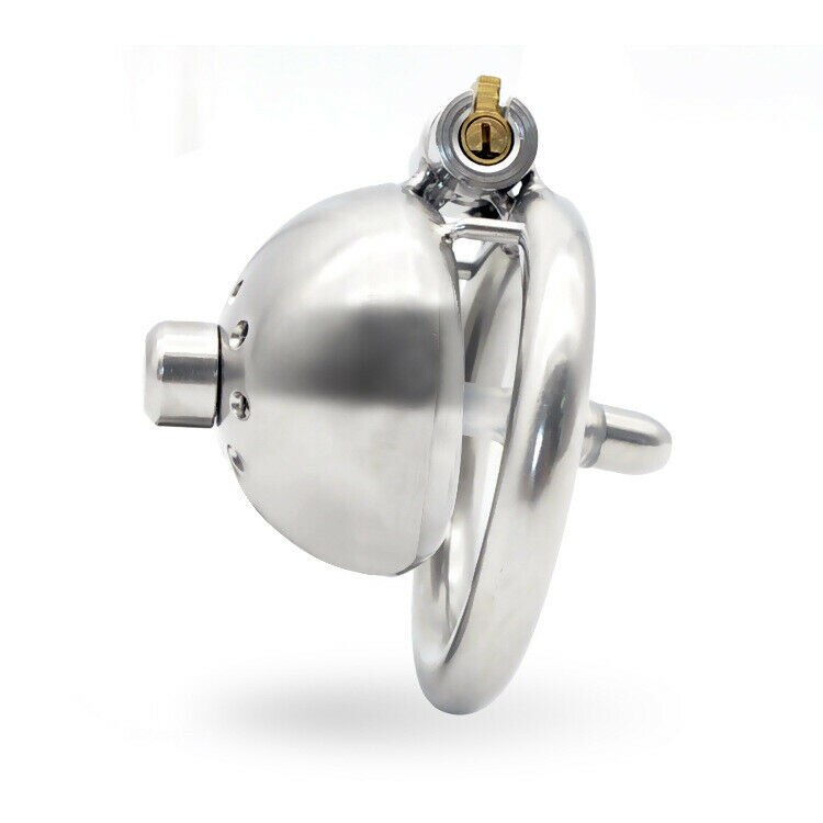 Small Compact Metal Chastity Cage For Men - SpikedChastity