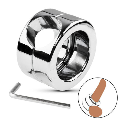 Male Cock Ring for Penis Exercise and Scrotum Ball Stretchers - SpikedChastity