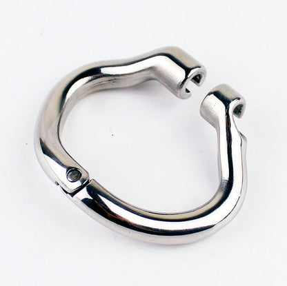 Compact Metal Chastity Cage with Catheter - SpikedChastity