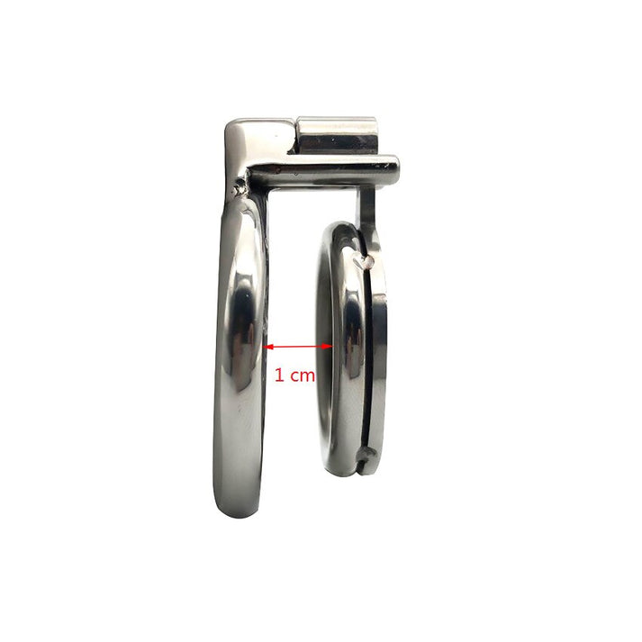 Flat Round Male Chastity Device With Catherer