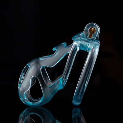 3D Printed Ice Blue Cobra Chastity Cage - SpikedChastity