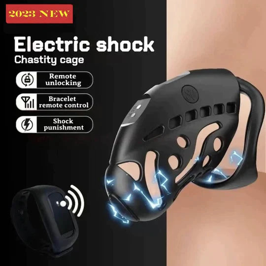 Wireless Remote Electric Chastity Cage - SpikedChastity