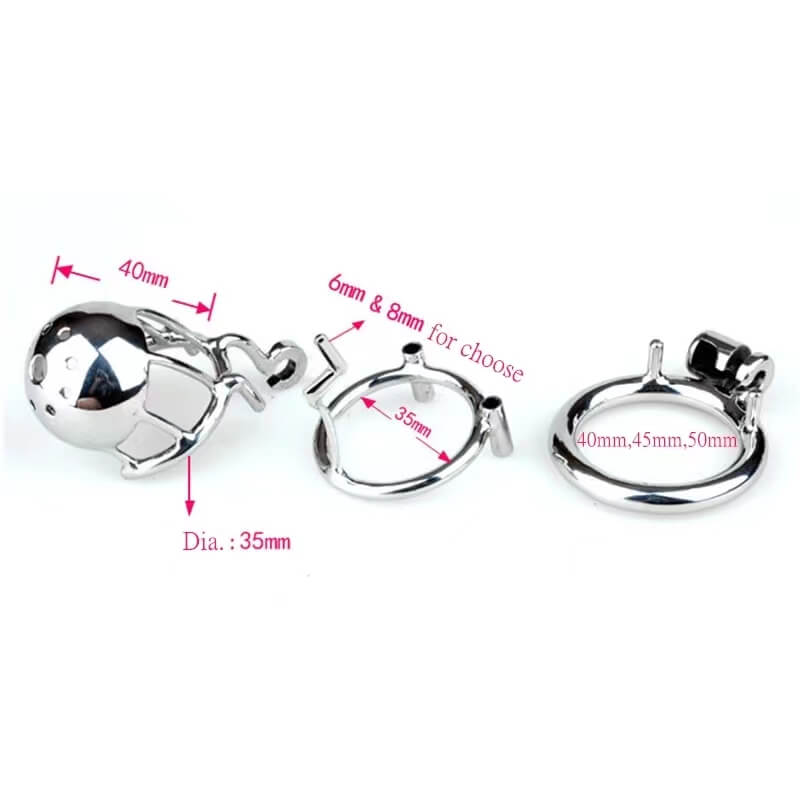 Metal PA Chastity Cage - SpikedChastity