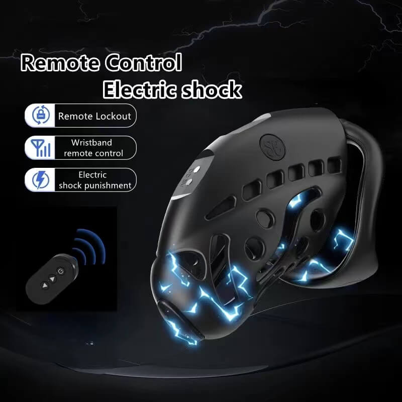 Electric Chastity Cage Bluetooth Remote Lock Kit Vibrating Penis Cage SpikedChastity Electric Chastity Cage Bluetooth Remote Lock Kit Vibrating Penis Cage SpikedChastity
